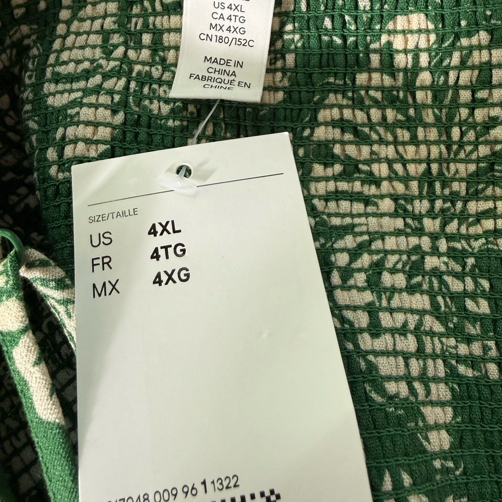 H&M Green and Off White Tropical Floral Dress with Spaghetti Straps. NWT - Picture 8 of 10